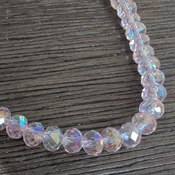 Vintage Magnetic Pink Ab Necklace - Picture 2 of 3